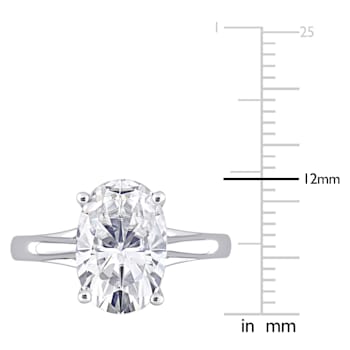 4-1/2 CT DEW Created Moissanite Solitaire Engagement Ring in 10K White Gold