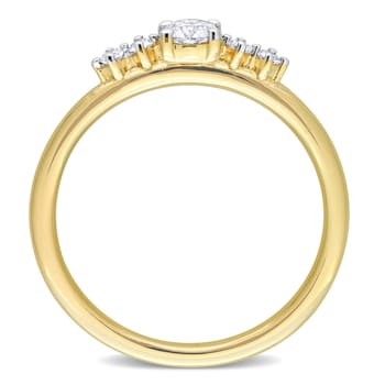 1/3 CT TW Diamond Ring in 14K Yellow Gold