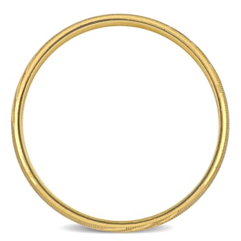 Men's 6mm Polished Finish Comfort Fit Wedding Band in 10K Yellow Gold