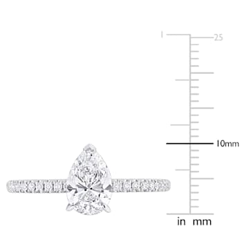 1 1/6 CT TW Lab-Grown Diamond Engagement Ring in 14K White Gold