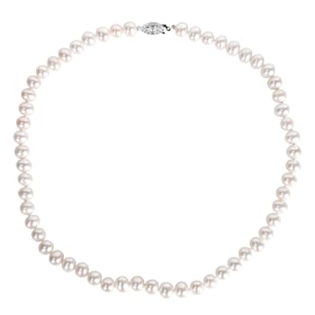 6.5 - 7 MM Cultured Freshwater Pearl 16" Strand with Sterling
Silver Clasp