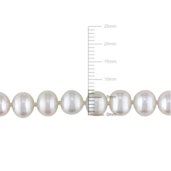 6.5 - 7 MM Freshwater Cultured Pearl 18" Strand with Sterling
Silver Clasp