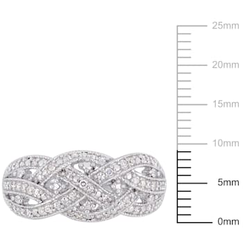 1/4 CT TW Diamond Entwined Ring in Sterling Silver