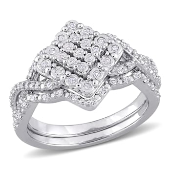 1/4 CT TW Diamond Vintage Ring in Sterling Silver