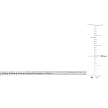 2MM Figaro Chain Necklace in Sterling Silver