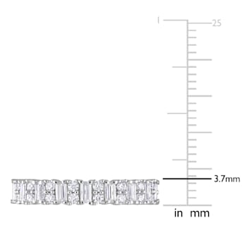 1 5/8 CT DEW Created Moissanite Eternity Ring in Sterling Silver