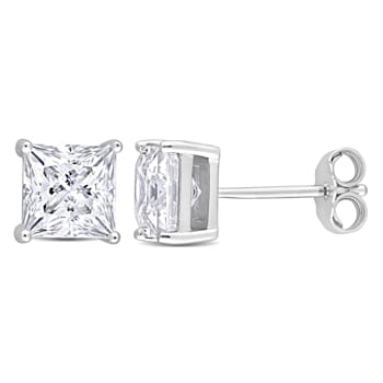 2 1/2 CT DEW Created Moissanite Stud Earrings in Sterling Silver