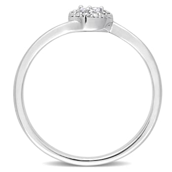 Diamond Accent Heart Promise Ring in Sterling Silver