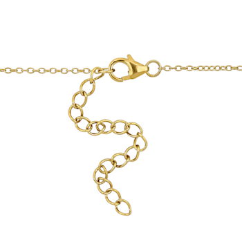 5 2/5 CT TGW Created White Sapphire Necklace in Yellow Silver