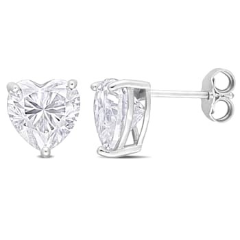 4 CT DEW Created Moissanite Stud Earrings in Sterling Silver