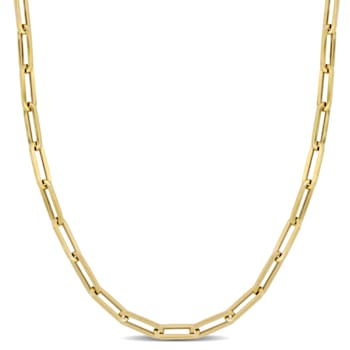 4.5mm Oval Link Necklace in 14k Yellow Gold, 26 in