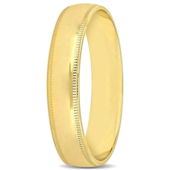 Ladies 4mm Polished Finish Wedding Band in 10K Yellow Gold