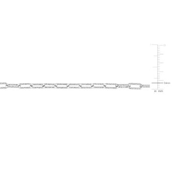 3.5MM Fancy Paperclip Chain Necklace in Sterling Silver