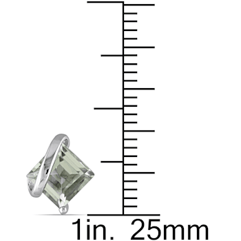 2-1/4ctw Green Quartz Stud Earrings in Sterling Silver