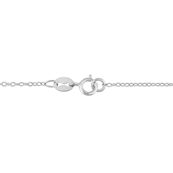 1 1/2 CT DEW Created Moissanite Halo Station Necklace in Sterling Silver
