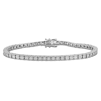 1 CT TW Lab-Grown Diamond Tennis Bracelet in Sterling Silver