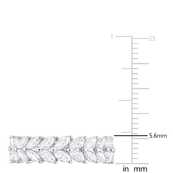 4 1/5 CT DEW Created Moissanite Eternity Band in Sterling Silver
