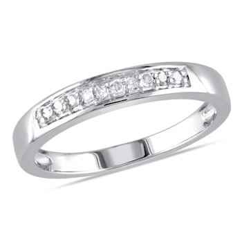 1/10 CT TW Diamond Anniversary Band in Sterling Silver