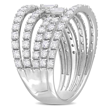 2 CT TW Diamond Split Shank Ring in 14K White Gold