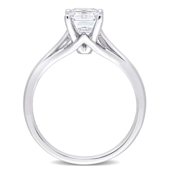 1-3/4 CT DEW Created Moissanite Solitaire Engagement Ring in 14K White Gold