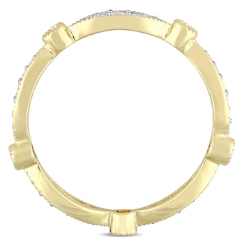 3/8 CTW Created Yellow and Created White Sapphire Ring in Yellow Plated
Sterling Silver