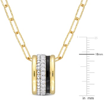 4/5 CT TGW Created White Sapphire Multi-Textured Circular Pendant with Chain