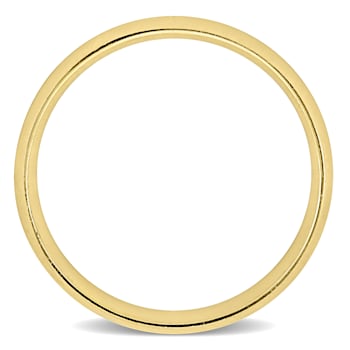 Men's 6mm Polished Finish Wedding Band in 14K Yellow Gold