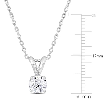 0.75ctw Lab-Grown Diamond Solitaire Pendant with Chain in Platinum (IGI Certified)