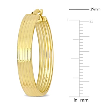 29mm 5-Row Hoop Earrings in 14k Yellow Gold