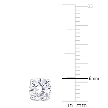 2 CT TGW White Topaz Stud Earrings in Sterling Silver