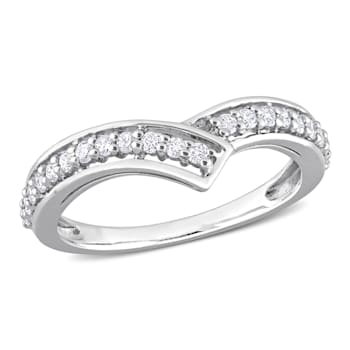 1/3 CT TW Diamond Chevron Ring in Platinum