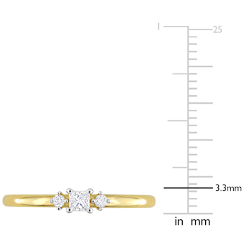 1/6 CT TW Diamond Ring in 14K Yellow Gold