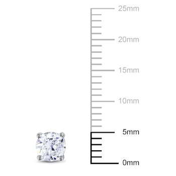 Cubic Zirconia Stud Earrings in Sterling Silver