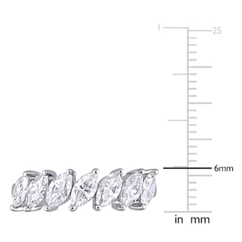 1-3/4 CT DEW Created Moissanite Semi Eternity Ring in 10K White Gold