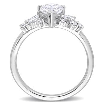 1 3/8 CT TGW Lab Grown Diamond Engagement Ring in 14K White Gold