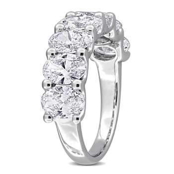 3 1/2 CT TW Lab-Grown Diamond Semi-Eternity Ring in 14K White Gold