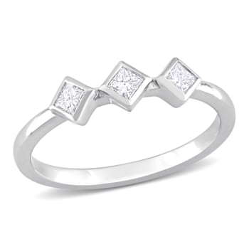 1/4 CT TW Diamond 3-Stone Ring in 14K White Gold