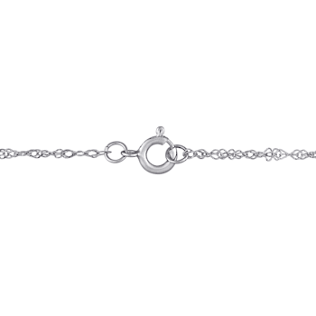 3/8 CT TGW Lab Grown Diamond Halo Necklace in 14K White Gold