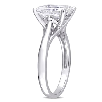 3-1/2 CT DEW Moissanite Solitaire Engagement Ring in 10K White Gold
