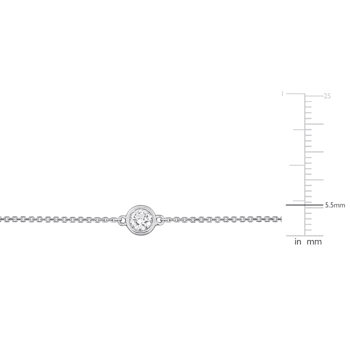 1 3/4ctw Lab-Grown Diamond 3-Stone Necklace in 14K White Gold