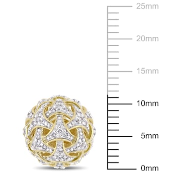 1/2 CT TW Diamond Stud Vintage Earrings in 14k Yellow Gold