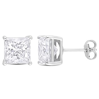 6 CT DEW Created Moissanite Stud Earrings in Sterling Silver