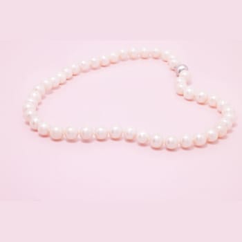 8 - 9 MM Cultured Freshwater Pearl Strand with Sterling Silver Ball Clasp