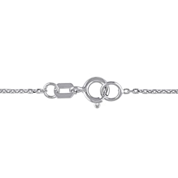 1/5 CT TW Diamond Solitaire Necklace in 14K White Gold