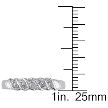 Diamond Illusion Wedding Band in Sterling Silver