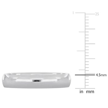 Men's 4.5mm Comfort Fit Wedding Band in 14K White Gold