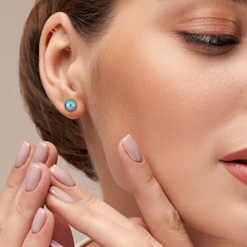 Set of 7MM Multicolor Freshwater Cultured Pearl Earrings in Sterling Silver