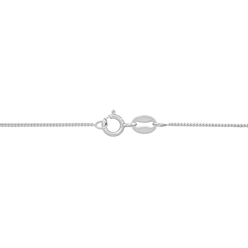 Curb Link Chain Necklace in Platinum, 24 in
