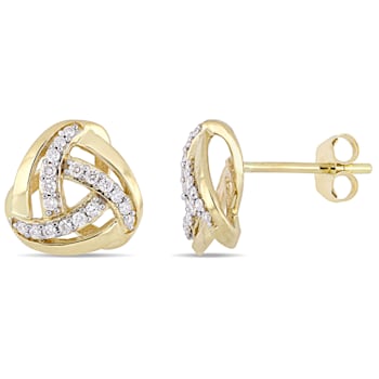 1/5 CT TW Diamond Stud Earrings in 10k Yellow Gold