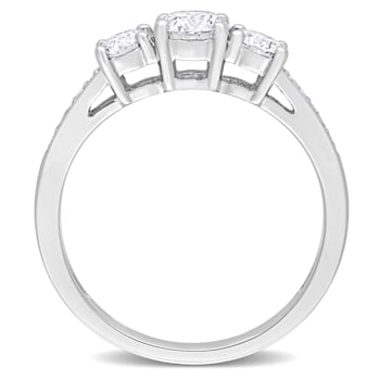 1 CT TW Diamond 3-Stone Engagement Ring in Platinum